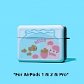 Cute Blue Swimming Bear | Airpod Case | Silicone Case for Apple AirPods 1, 2, Pro